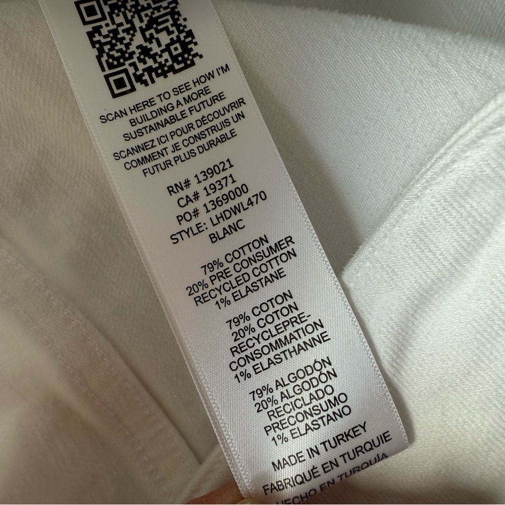 FRAME Le Hardy High-Rise Wide-Leg Jeans Blanc White Denim Women’s Size 33 - Picture 14 of 14